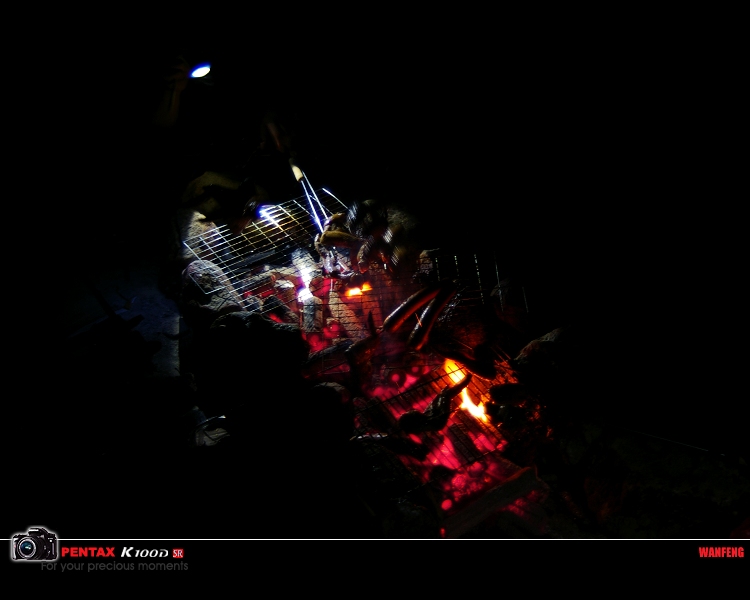 ��ڵ�ҹ��,Χ��¯�����һ���⾳